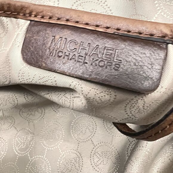 Michael Kors Khaki Signature Canvas Double Handles Tote Bag - Picture 9 of 16